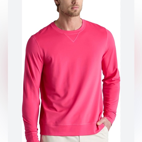 G/FORE Bright Pink Crew Neck Shirt - Picture 1 of 6